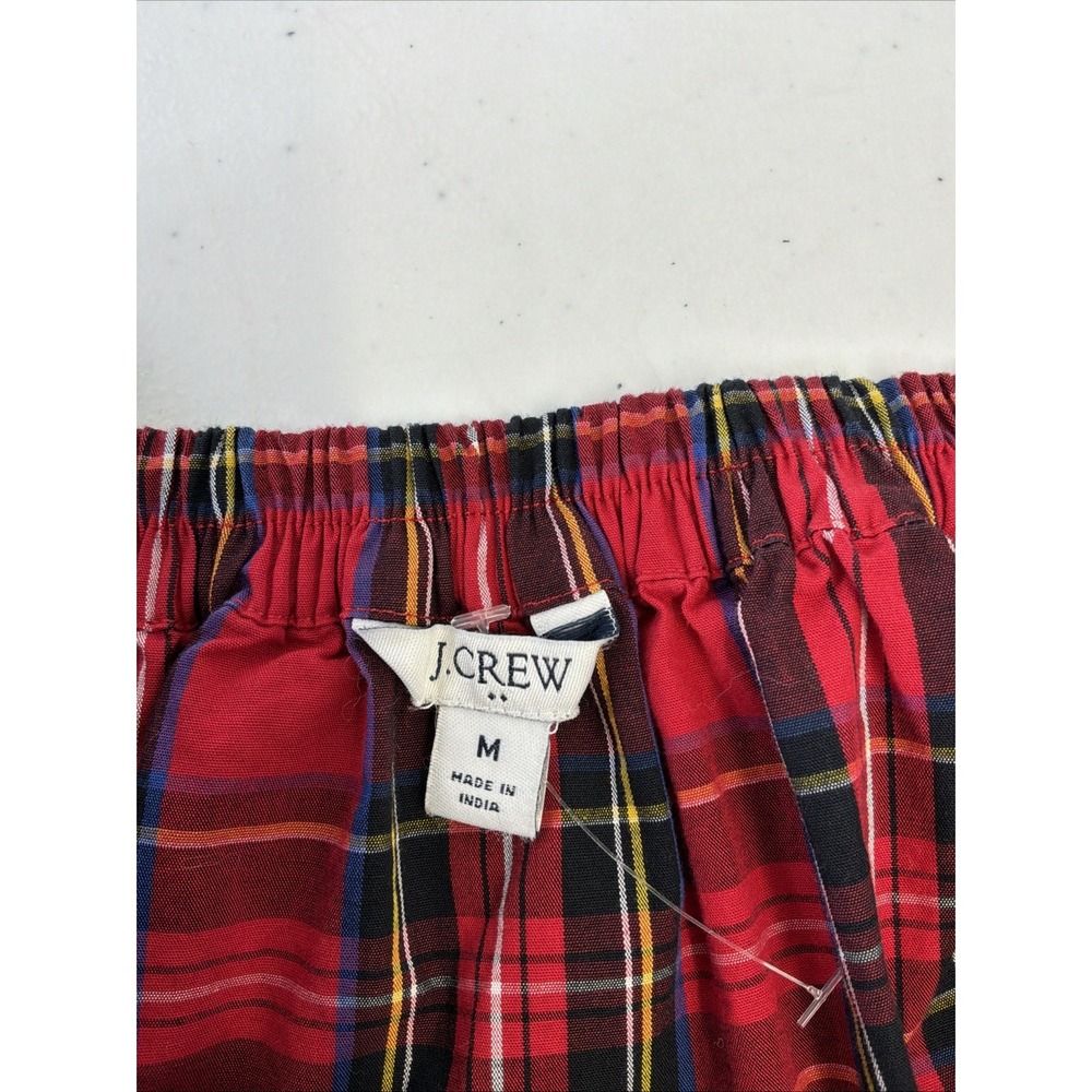 J. Crew tiered Tartan Midi Skirt Red Stewart Plaid Christmas Holiday MD cotton - Picture 3 of 7